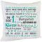 personalisiertes Kissen Geschenk zur Einschulung mit Namen des Erstklässlers Einschulungsgeschenk für Mädchen und Jungen (Türkis mit Namen)