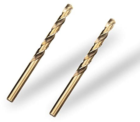 Meccion HSS-Co 2pcs 8.0mm Foret Hélicoïdal Professional Forets à Métaux en Acier Inoxydable, Standard DIN 338