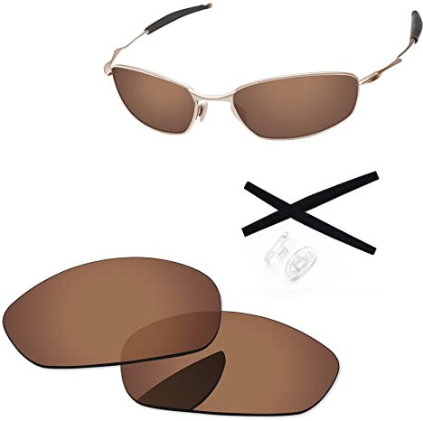 PapaViva Ersatzgläser und Gummi-Sets für Oakley Whisker, Copper Brown, Whisker