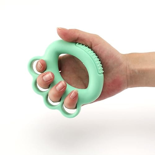 2Pcs Hand Exercise Ball Finger Grip Strengthener Exerciser Silicone Stress Balls for Adults Hand Exercise Green Squeeze Finger Exerciser Ball for Arthritis Elderly People Kids Hand Therapy Training