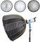 NiceFoto Softbox de Fotografía Plegable Profesional con Rejilla para Luces de Montaje Bowens y Otros Equipos (LED-Φ90CM (Precio Limitado USD 96))