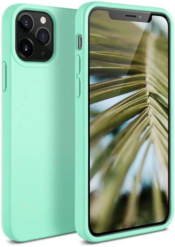 ONEFLOW Sama Sama Case kompatibel mit Apple iPhone 11 Pro – Nachhaltige Handyhülle aus Pflanzenfasern, Hülle biologisch abbaubar ohne Plastik, vegan und umweltfreundlich – Türkis