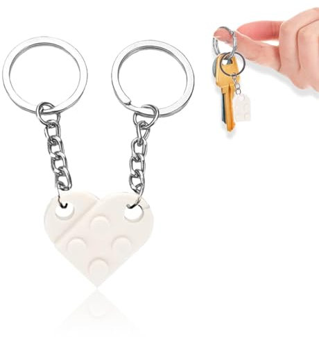 VZUHSW Schlüsselanhänger Bausteine, SchlüSselbund Schlüsselanhänger Bricks, Schlüsselanhänger Taschenanhänger Kunststoff Anhänger, für Jungen Und Mädchen Schlüsselanhänger Tasche Anhänger Schmuck, C