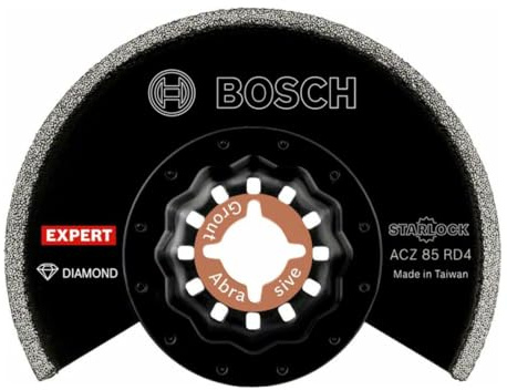 Bosch Expert ACZ 85 RD4 Starlock oszillierendes Multifunktionswerkzeug, Schleif- und Fugen-Segmentsägeblatt, 85 mm, 10 Stück