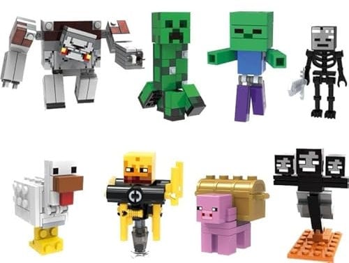 Hilloly Figure Collectible Toy, 7 Pcs Toys, Easy to Assemble Toys, Mini Mine Figures, Gift for Kids, Boys and Girls age 3 Plus Years Old