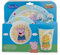 My sweety pop - Kindergeschirr Set - Lunchset - 5-teiliges Set - Teller - Schüssel - Glas - Gabel - Löffel - Peppa Pig - Unisex
