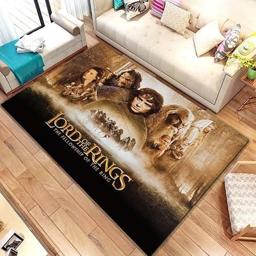 yyxsgdmw Herr Der Ringe Muster Teppich 50x70cm Kreativ Wohnzimmer Schlafzimmer Badezimmermatte 3D H1563