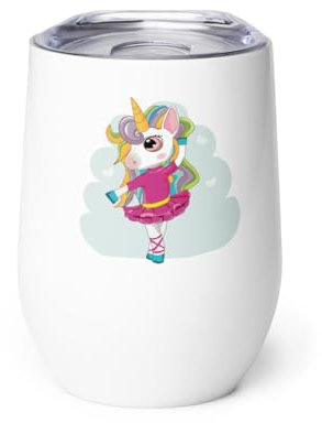 Teegarb Letter Blanket Ballet Dancer Enchanted Rainbow Unicorn Wine tumbler