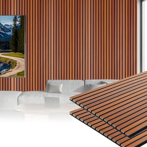 47.2 * 23.6Inch Wall Panels for Interior Wall Decor,Wood Panels for Wall,Slat Wall Paneling, for use in Homes, Offices, Studios, and Other Spaces,for wal and Ceiling Decor,Sound Absorbing (2pcs)