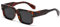 Long Keeper Retro Rechteckig Dicker Rahmen Sonnenbrille Quadratisch Rahmen für Damen Herren Vintage Klobige Brillen UV400 Schutz (Leopard Schwarz)