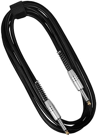 Hoement 3m Guitar Patch Cable for Electric Guitar and Bass Effector Silver Head Spring Connector Musical Instruments Accessory