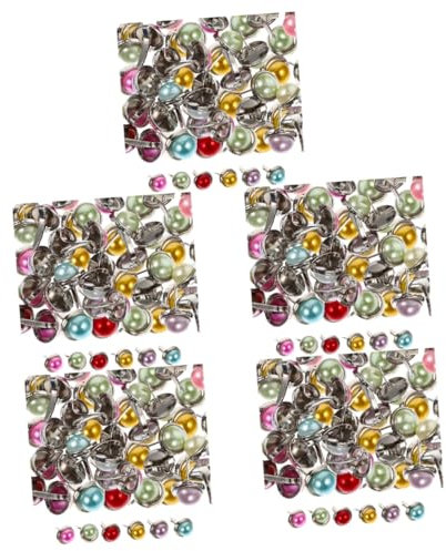 Hohopeti 500 STK Farbige Zweibeinige Nägel Brad-papierverschlüsse Basteln Für Kinder Polsterbesatz Mini-brads Mini-stecknadel Mikro-BH Miniaturen Kunsthandwerk Kleiner Stift Legierung