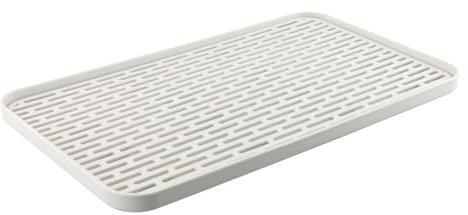 Chstarina Bandeja de Drenaje, 39 x 22.5cm Escurridor de Platos, Escurreplatos de 2 Niveles con Bandeja de Goteo, Bandeja Escurridora Plástico, Tabla de Drenaje de Vajilla para Tazas, Cuencos y Fruta