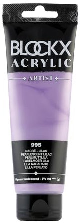 Blockx 60995BXC Acrylique Fine Semi-opaque et Satinée - Nacré - Lilas Pigment iridescent/PV 23 - 120ml