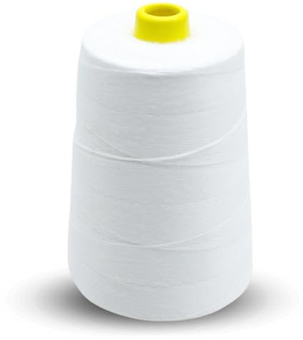 DOJA Barcelona | Filo per Cucire Sacchi | 30 Bobine Filo Cucito Poliestere | 12S/20S 4 Fili | 200g | 1020m | Colore Bianco | Filo per Macchina da Cucitrice Sacchi | Resistente per Macchina da Cucire