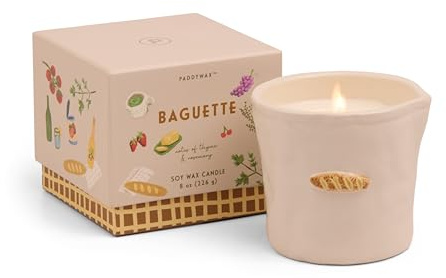 Paddywax Bistro Baguette Scented Candle | 226g | Reusable Ceramic Pot | Thyme & Rosemary Notes