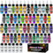 HOMY ARTY Peinture à L'aérographe - 54 Couleurs Et 6 Diluants Pour Peinture Aérographe, Peintures À Brosses À Air En Acrylique Pour Les Modèles En Métal, En Plastique - 60 bouteilles