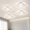 ZMH Deckenlampe LED Deckenleuchte Flur - 4ER Flurlampe Modern Design Naturweiß 4000K Weiß Schlafzimmerlampe 47CM Metall 24W Quadratische Deckebeleuchtung für Schlafzimmer Wohnzimmer Küche Büro