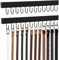 HOMEBROS Lot de 2 cintres muraux en bois avec 24 crochets métalliques, rotation à 360°, grande capacité, noir