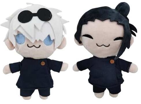 Rppiup 2 Stück Gojo Kuscheltier, Gojo Satoru & Geto Suguru Plüsch Spielzeug, Gojo Plüschtiere, Hochwertiges Plush Anime Figuren, Geschenke für Kinder und Erwachsener