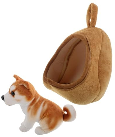 INOOMP Großer Stoffhund Mit Kleiner Plüschh Interaktives Stofftier Für Junge Mädchen Süßer Stoffwelpe Mit Realistischer Textur Aus Weichem Plüschmaterial Zum Schmusen Sammlerstück