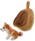 INOOMP 1 Satz Hundehausspielzeug realistischer Stoffhund Nettes Hund ausgestopft süße Kuscheltiere große Hundehütte Kuscheltier Kätzchen Stofftier Hund Plüsch Light Brown