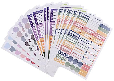 Kisangel 20 Blatt Memo-Aufkleber Farbige Punkt-Aufkleber Scrapbook- Codier-Etiketten Planer- Tagebuch- Dekorative Code-