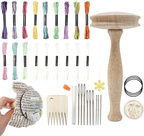 Hölzerne Verdammelpilz | Glattes Holzpilz -Darner -Werkzeug Zum Reparieren Von Löchern | Speedweve Socken -Verdammungs -Faden -Kit Zum Stricken, Häkeln, Socken, Kleidung, Reparaturarbeiten Im Fabrik