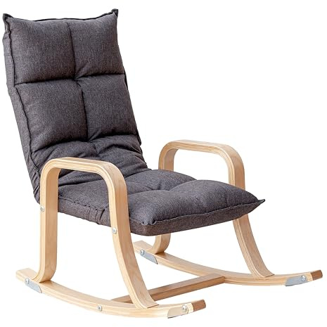 Swegrow Kids' Recliners，Rocker and Stationary Options, Sensory Rocking Chair for Kids & Toddlers，Versatile Floor Chair with Soft Fabric and Stability for Playroom, Bedroom, or Nursery (Gray)