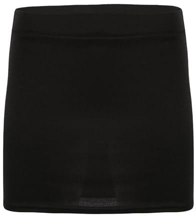 A2Z 4 Kids Girls School Mini Skirts Plain Black Short Fashion Skirt Elasticated Waist Soft Stretchy - Mini Skirt Black 9-10