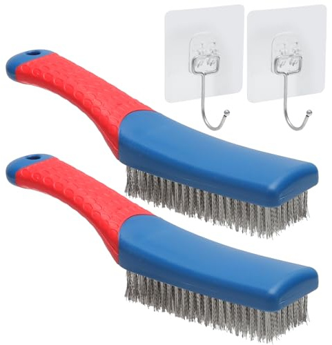 2uds Cepillos Alambre de Acero Inoxidable Cepillo de Alambre Cepillo Alambre Limpieza de Cocina Limpieza del hogar para Raspar Uso Industrial en la Cocina Gancho 2 Piezas