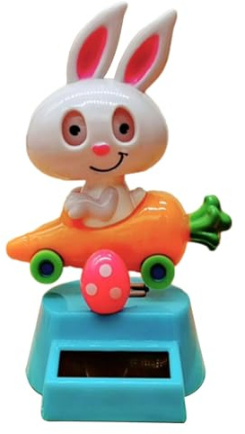 Genérico Tanzender Osterhase, Solarspielzeug für Auto, Spielzeug, Tanz, Energie, Osterhase, Ballerina-Puppe, Rührkopf