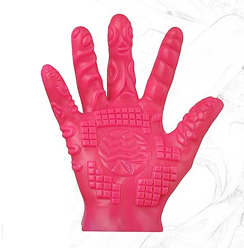 CYGzeon Weicher Massagehandschuh Silikon, Magische Handschuhe Mit Speziellen Streifen, Erotische Fingerabdeckungen Zur Stimulation Der Brustwarzen Und Der Klitoris, Sexspielzeug