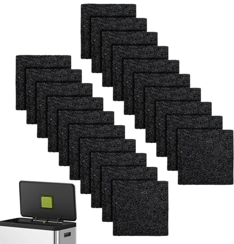 Filtro ambientador para cubo de basura | Eliminador purificante adhesivo – 20 recambios para filtro cesta, para interior de cocina, oficina, exterior, dormitorio, cubo, pañales, baño, contenedor