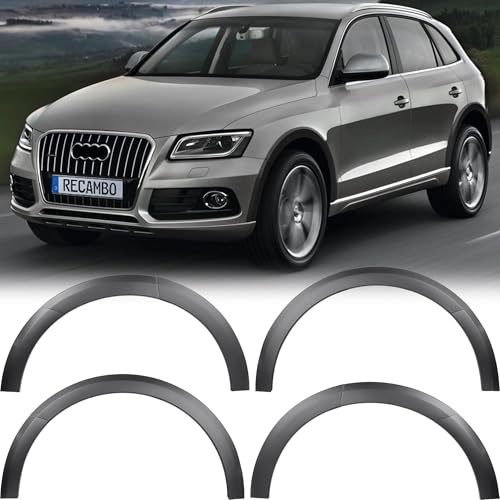 RECAMBO Radlaufverbreiterung Kotflügelverbreiterung passend für Audi Q5 | 8R | BJ 2008-2017 4-teiliges Set ABS - Radlaufleisten vorne hinten schwarz matt Karosserie Ersatzteil
