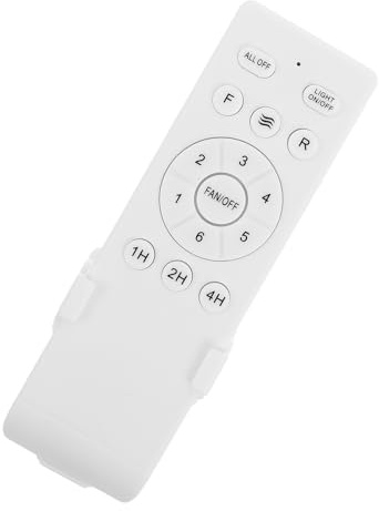 Veemoon Ventilador de techo con mando a distancia con niveles de velocidad, temporizador de horas, compatible como mando a distancia de repuesto para lámparas de techo de ventilador, fácil de usar y