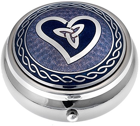 Sea Gems Pill Box in Celtic Trinity Heart Design (Purple)