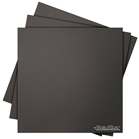 Buildtak BT45X45-3PK Impression 3D Construire Surface, 4.5 x 4.5, Carré, Noir (Paquet de 3)