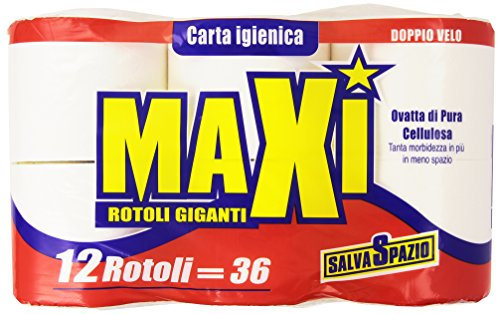 Maxi – Papier toilette, Pure Ouate de cellulose, double voile – 12 rouleaux