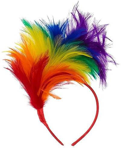 Lurrose 20er Jahre Stirnband Feder Haarreif Haarband Hochzeit Kopfbedeckung Vinatge Party Gatsby Kostüm Accessoires (bunt)