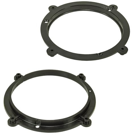 tomzz Audio 2803-012-1 Lautsprecherringe Adapter Halterungen kompatibel mit Audi A3 8L Fronttür für 130mm DIN Lautsprecher