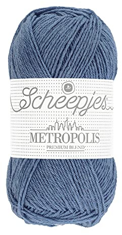 Scheepjes Metropolis 50g Yarn - 004 Kabul, Blue Knitting and Crochet Yarn