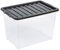URBNLIVING 75 Liter Storage Box & Lid Silver x4