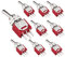 CLDIY Kippschalter EIN/EIN 2 Position 3 Pin SPDT Mini Micro AC 250 V / 1,5 A 120 V / 3A 10 Stücke
