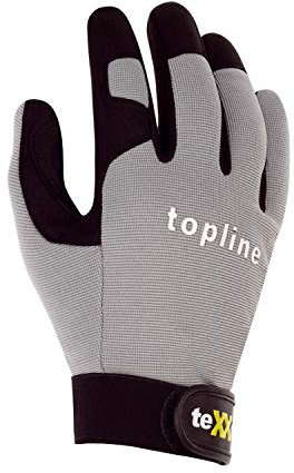 texxor (120 Paar) Handschuhe Kunstlederhandschuhe FRESNO 120 x grau/schwarz 11
