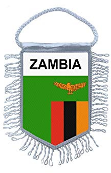 Akachafactory Fanion Mini Drapeau Pays Voiture Decoration Zambie zambien