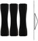 kwmobile 3X Tablet Fingerhalter Griff Halter - Selbstklebende Tablet PC Fingerhalterung kompatibel mit iPad Samsung Sony Tablets - Schwarz