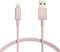 Amazon Basics Nylon Braided Lightning to USB A Cable - MFi Certified iPhone Charger, Rose Gold, 0.9 m (2-Pack)