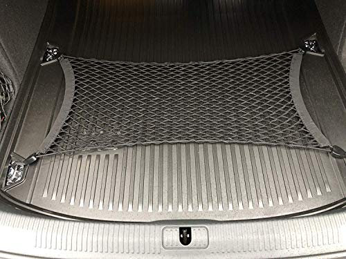 Floor Style Automotive Elastisches Kofferraumnetz für Audi A4 S4 RS4 A4 Quattro 2018–2022 – Premium Kofferraum-Organizer und Aufbewahrung – Gepäcknetz für Limousine – Bester Auto-Organizer für Audi A