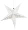 Amosfun 45CM Weihnachtsstern Lampenschirm 3D Papierstern Laterne für Zuhause Weihnachten Neujahr Silvester Party Hängende Dekorationen Ornamente Ohne Batterie Silber